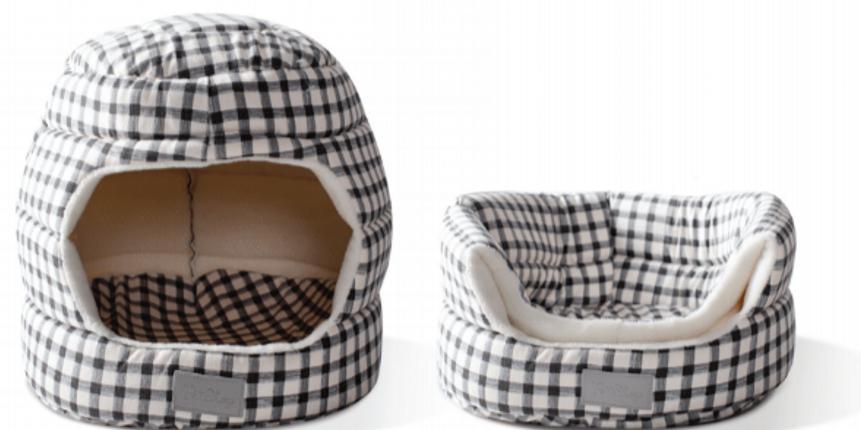 Pet Shop by Fringe Studio Painted Gingham Pet Bed, Small