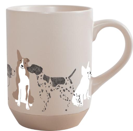 Pet Shop by Fringe Studio Pencil Dogs Stoneware New York Mug