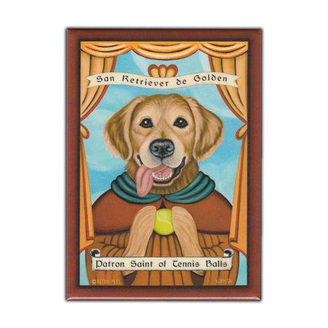 Retro Pets Golden Retriever Saint Magnet