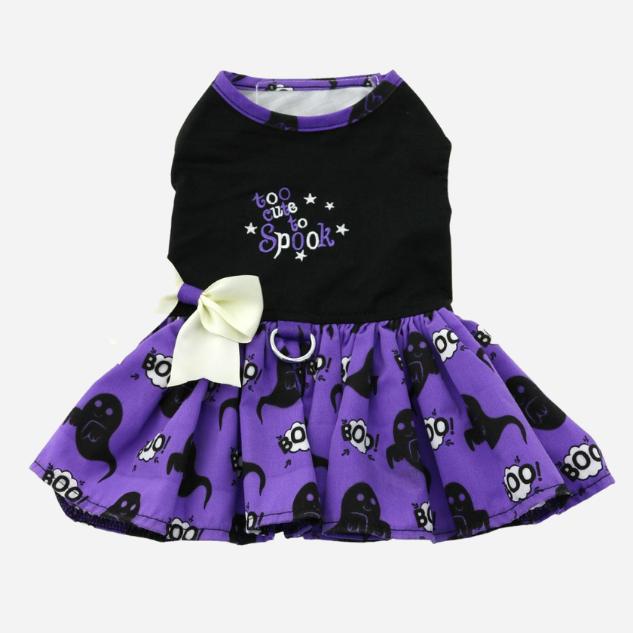 Doggie Design Halloween Dog Harness Dress, Too Cute to Spook, X-Small