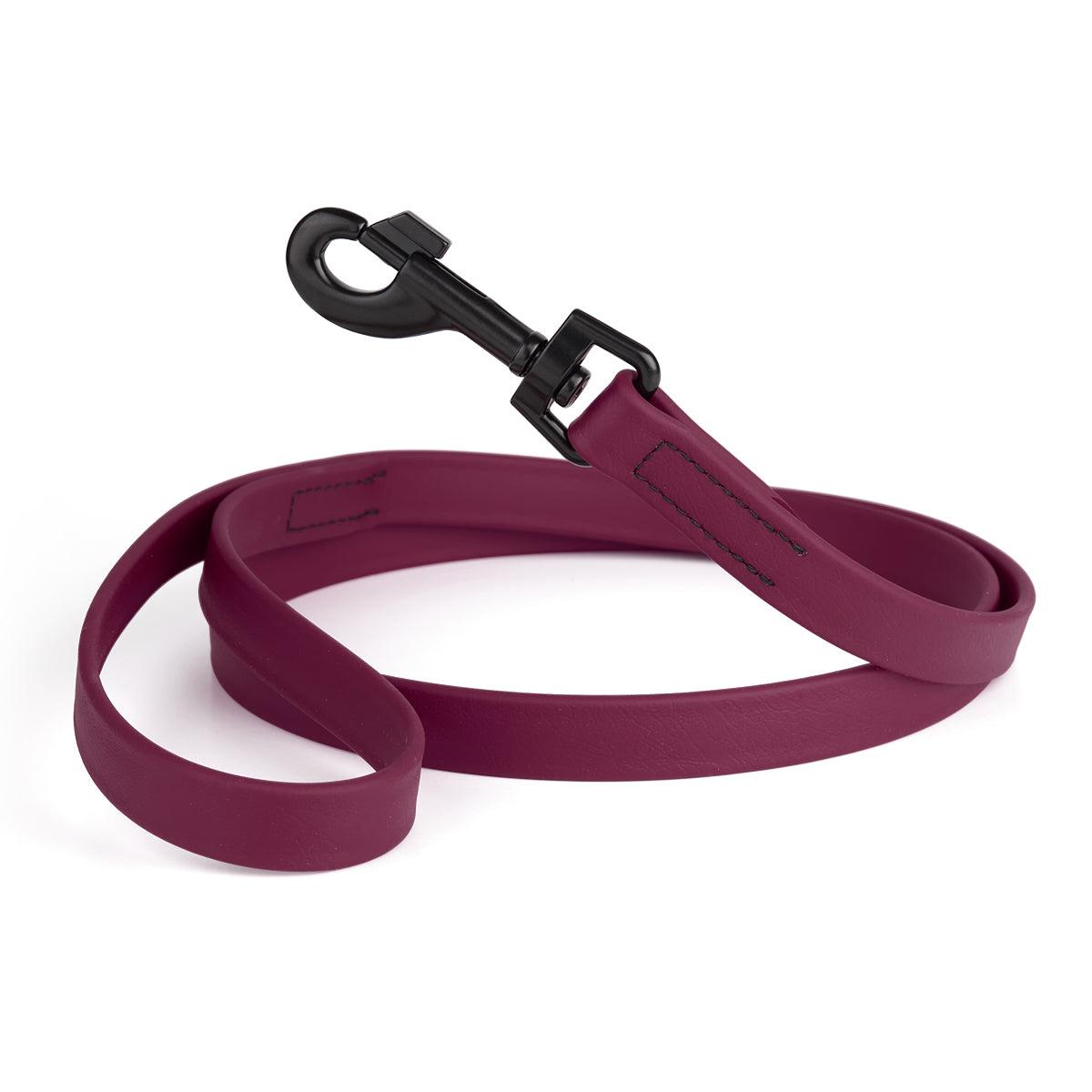 Dogline Biothane Waterproof Dog Leash, Berry, 5/8-in 6-ft