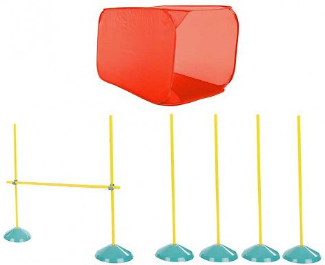 Outward Hound Zip & Zoom Indoor Agility Kit for Dogs, Indoor Agility Kit