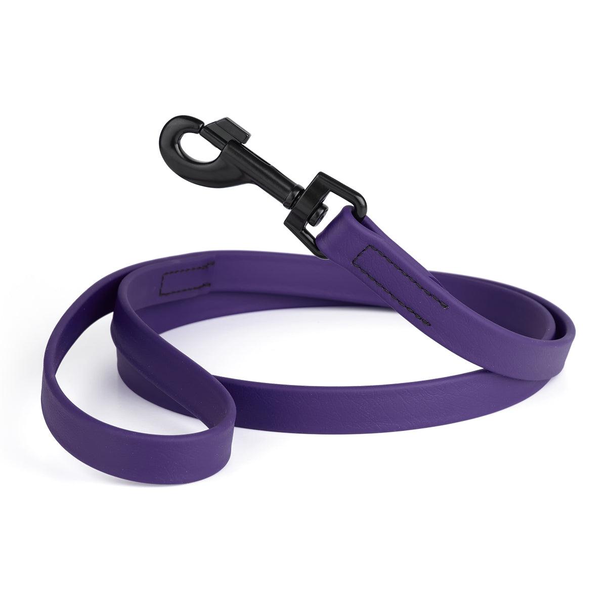 Dogline Biothane Waterproof Dog Leash, Purple, 1/2-in x 4-ft
