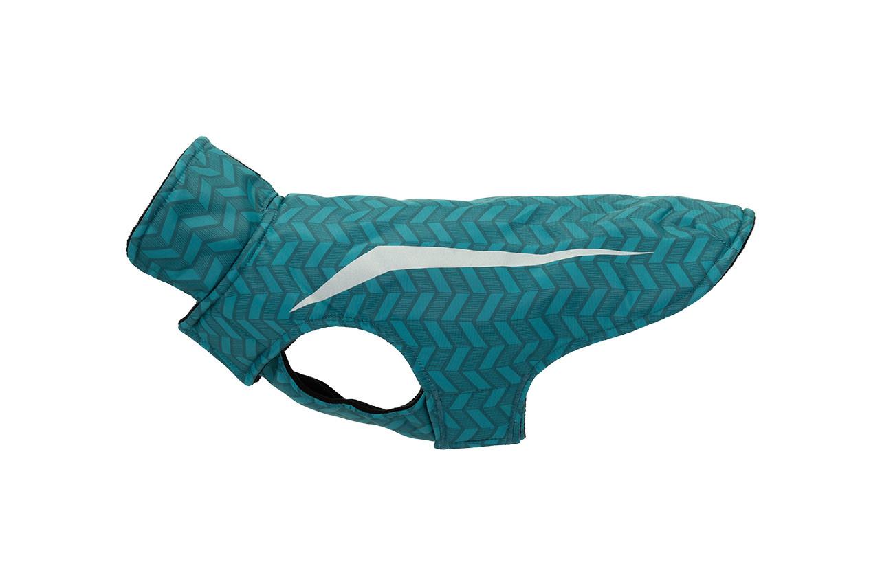 RC Pets Shasta Dog Coat, Dark Teal Chevron, 16