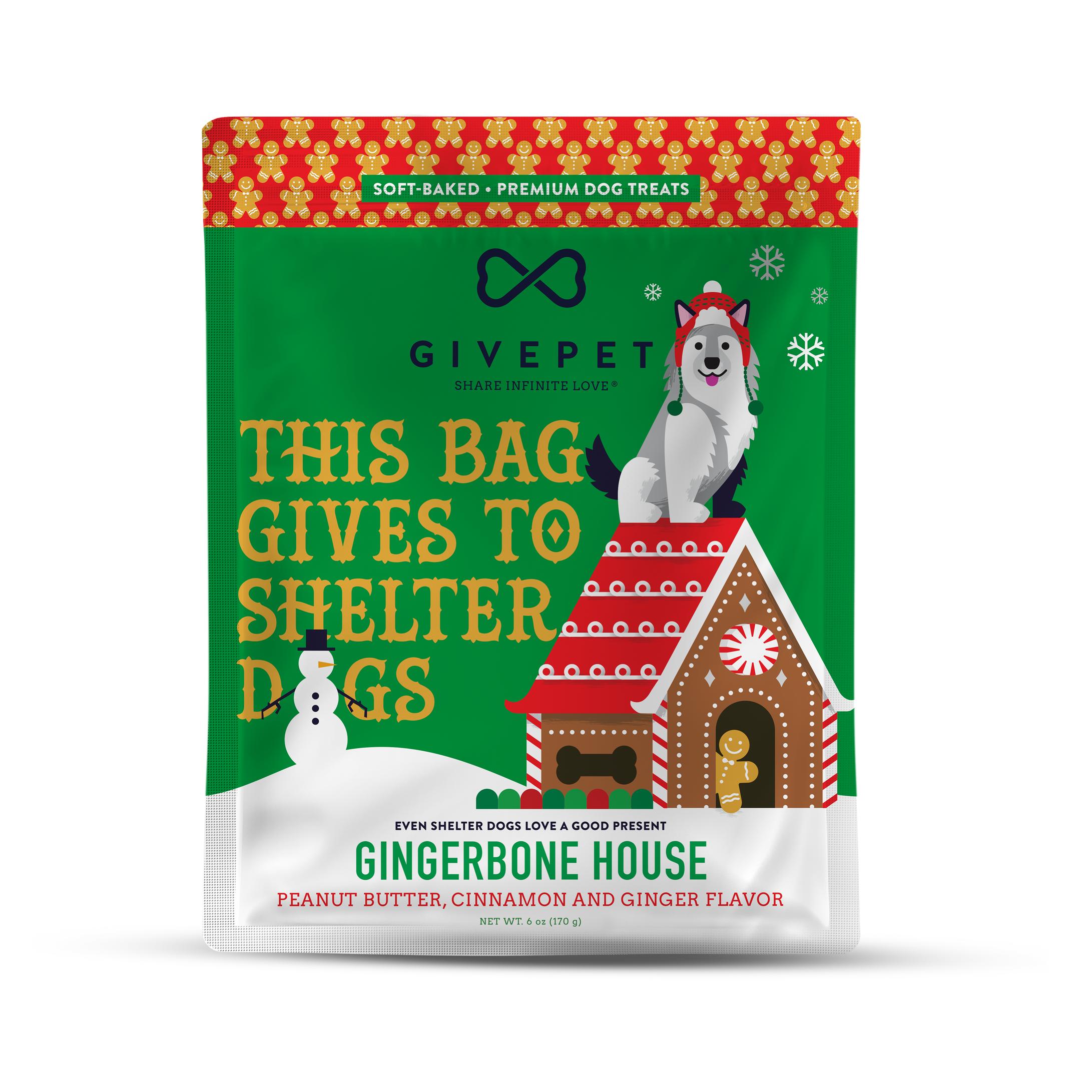 GivePet Gingerbone House Dog Treats