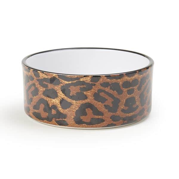 PetRageous Leopard Print Stoneware Pet Bowl, 2-cup