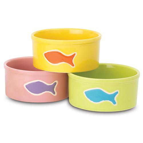 PetRageous Teeny Tiny Fish Water Pet Bowl, Assorted Colors, 2-cup