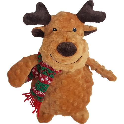 Petlou Christmas Dotty Reindeer Dog Toy, 10-in