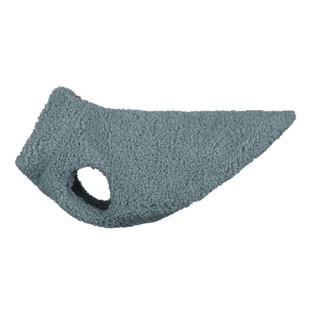 Gooby Zip Up Sherpa Dog Vest, Stone Blue, X-Large