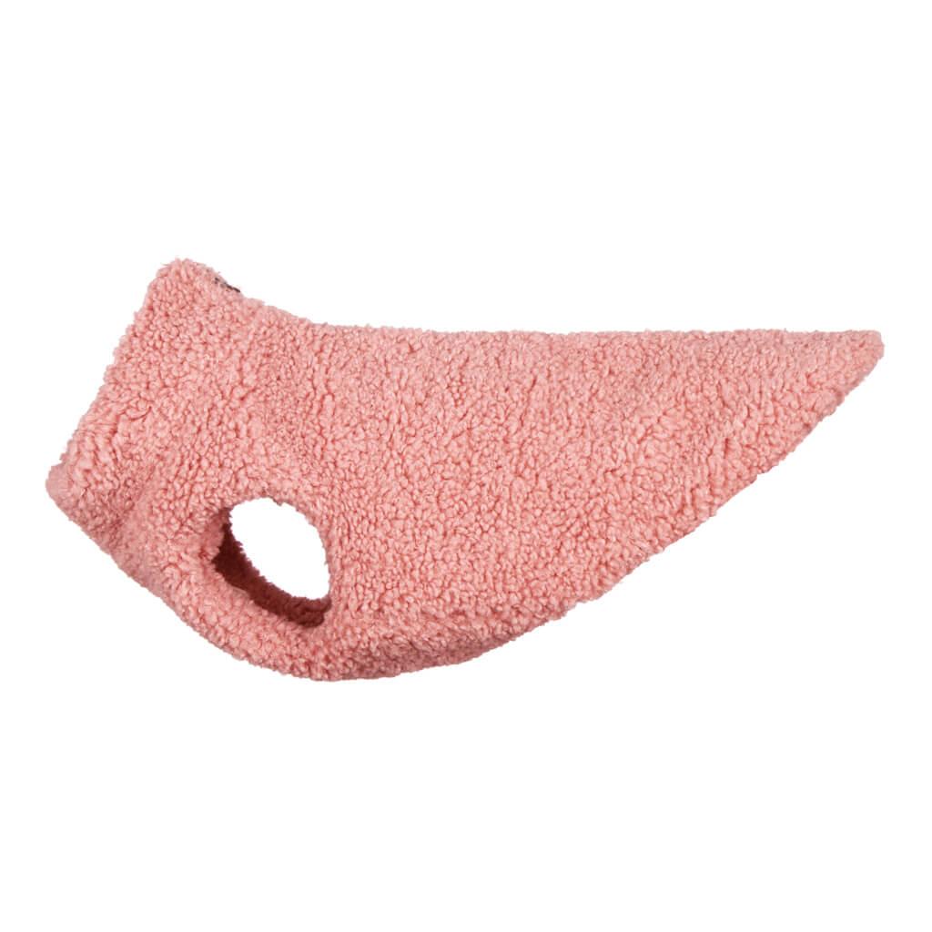 Gooby Zip Up Sherpa Dog Vest, Mauve Pink, XX-Large