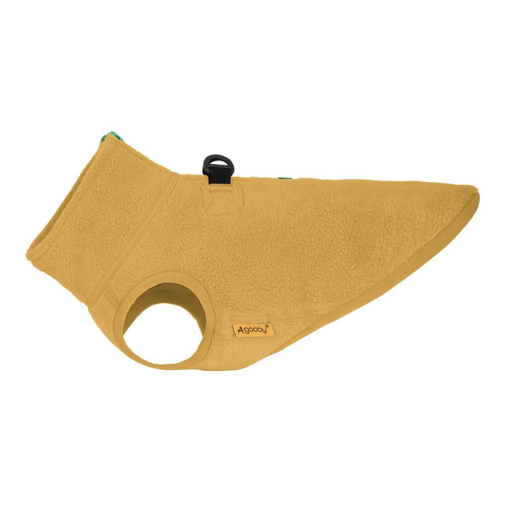 Gooby Half Zip Up Fleece Dog Vest, Sand