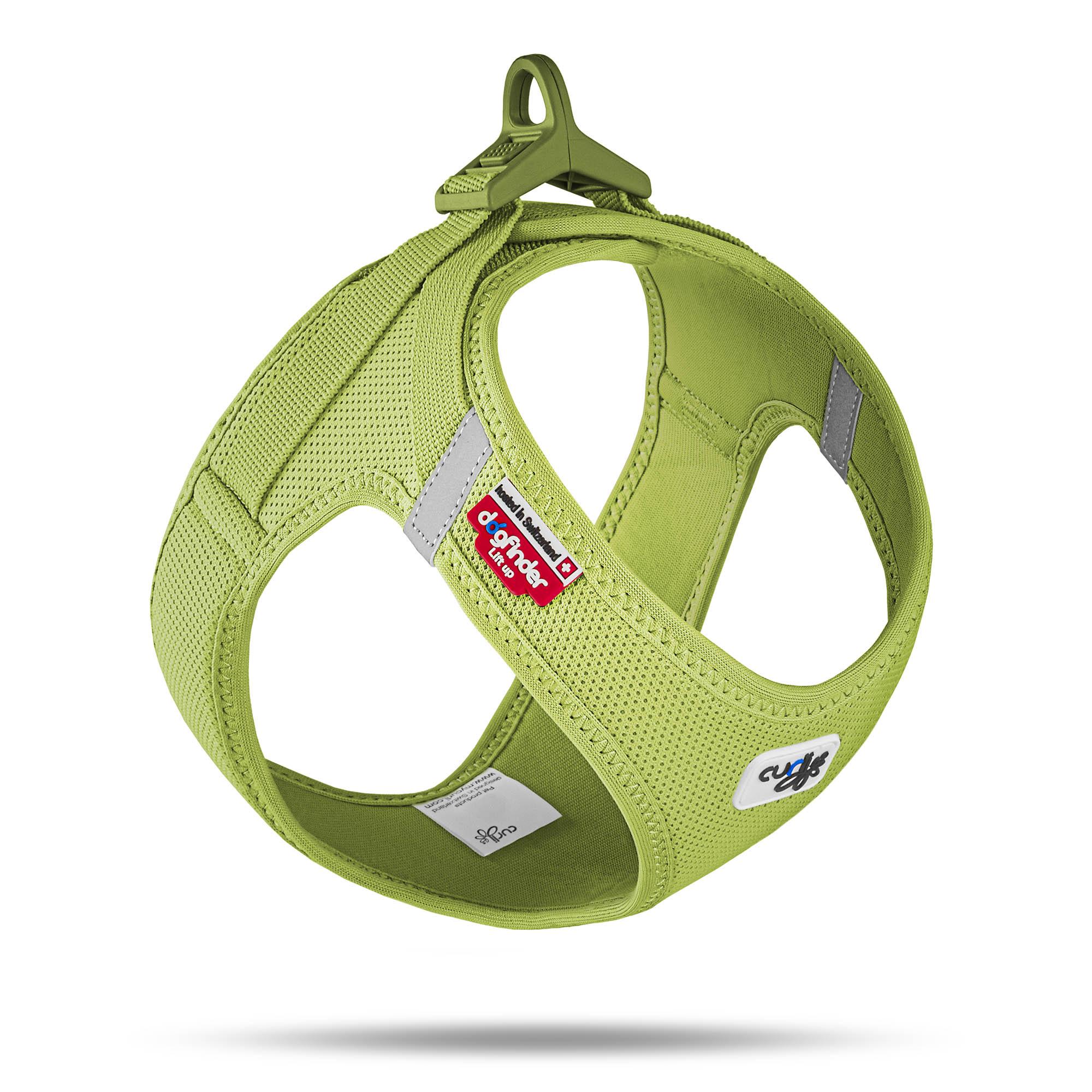 Curli Clasp Air-Mesh Vest Dog Harness, Lime