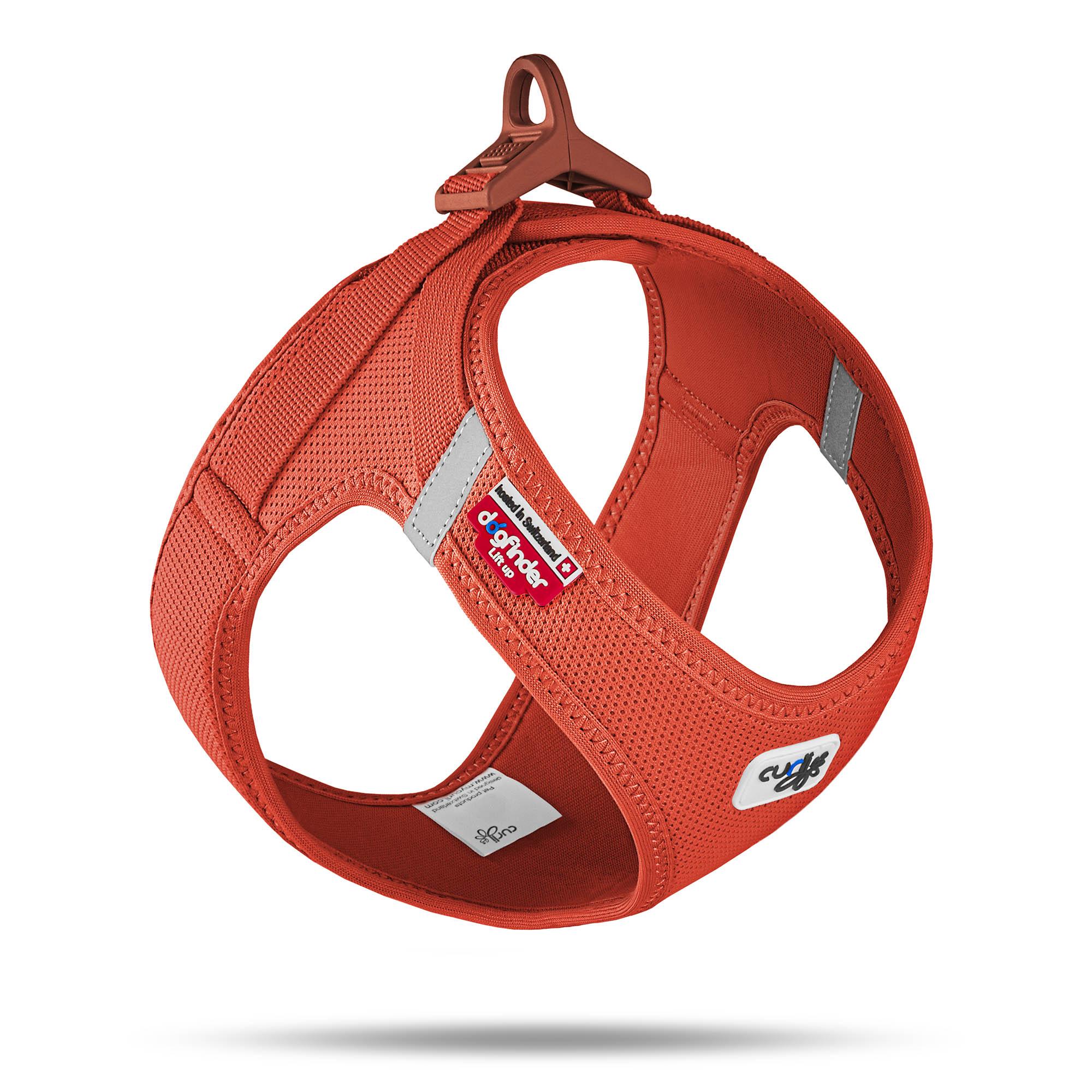 Curli Clasp Air-Mesh Vest Dog Harness, Sun Orange, Medium
