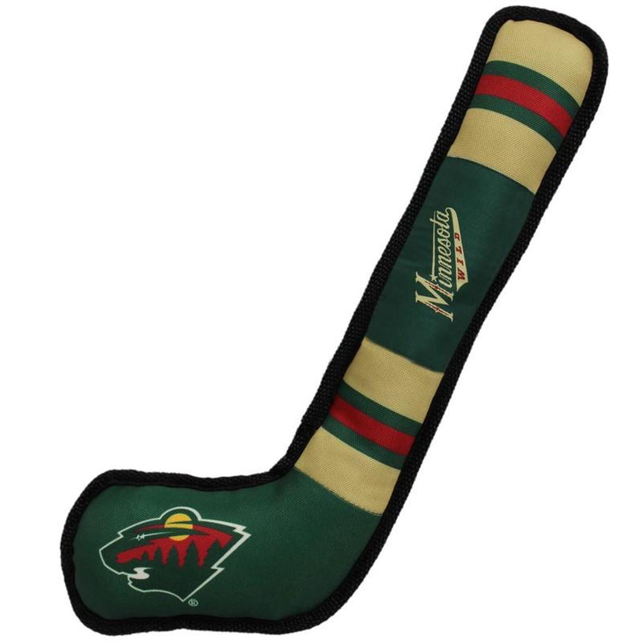 Pets First Minnesota Wild Hockey Stick Dog Toy, 16-in