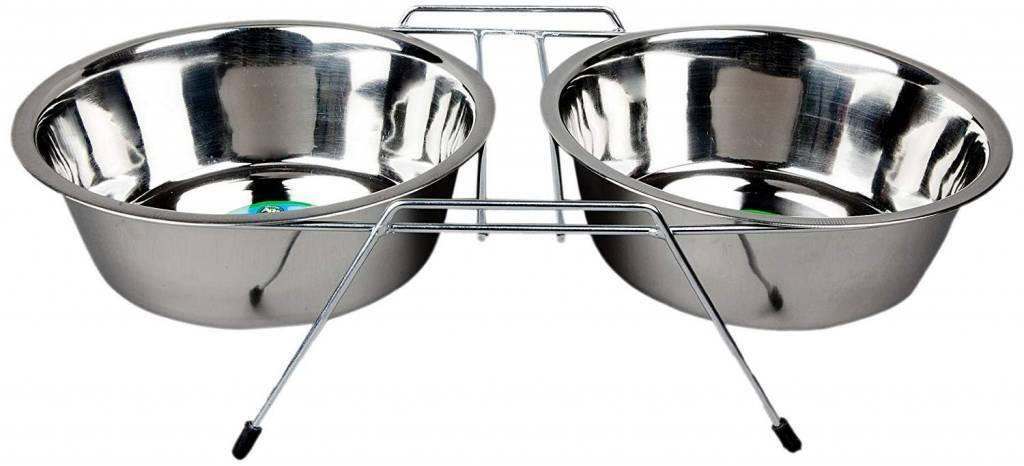 Dogit Stainless Steel Double Dog Diner, Large