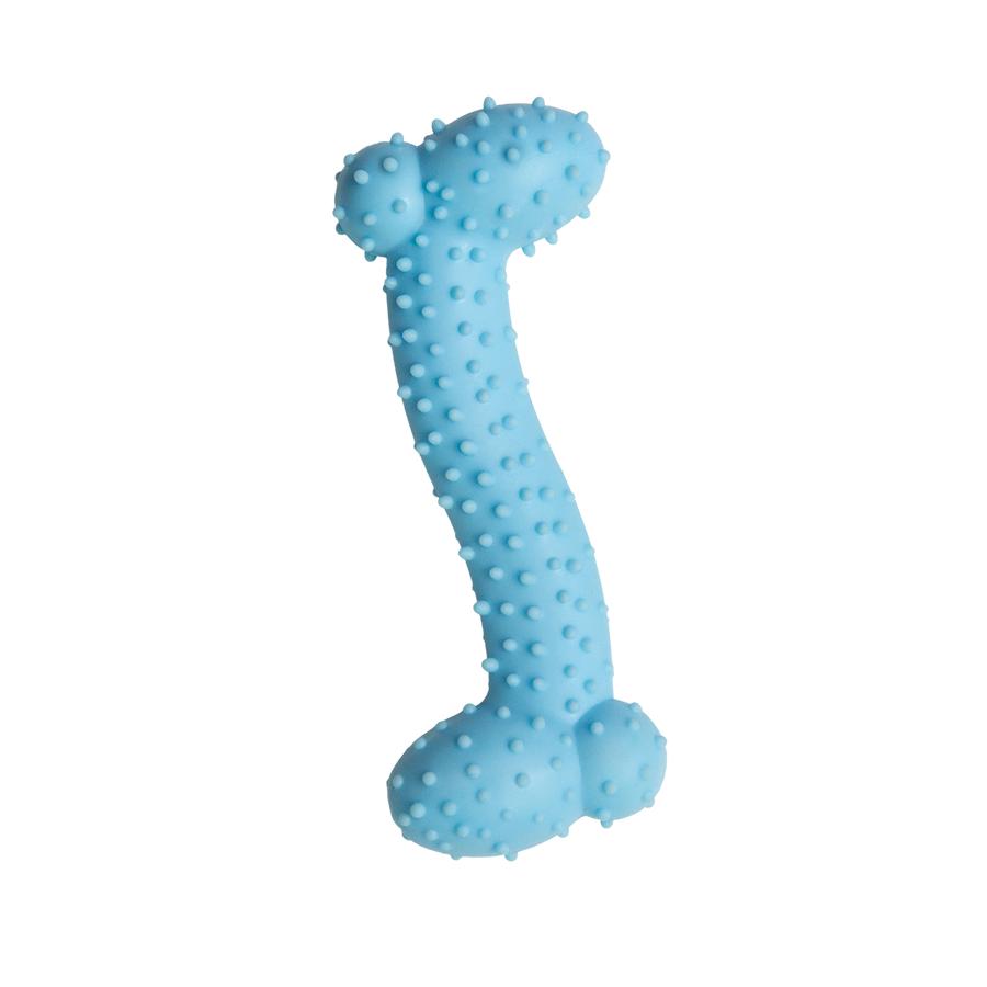 Snugarooz Lil Baby Bone Dog Toy, Blue, 4.25-in