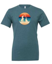 bad dog frida Circle Design T-Shirt, Heather Teal, Medium