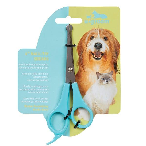 U-Groom Ball-Tip Pet Shears, 6-in