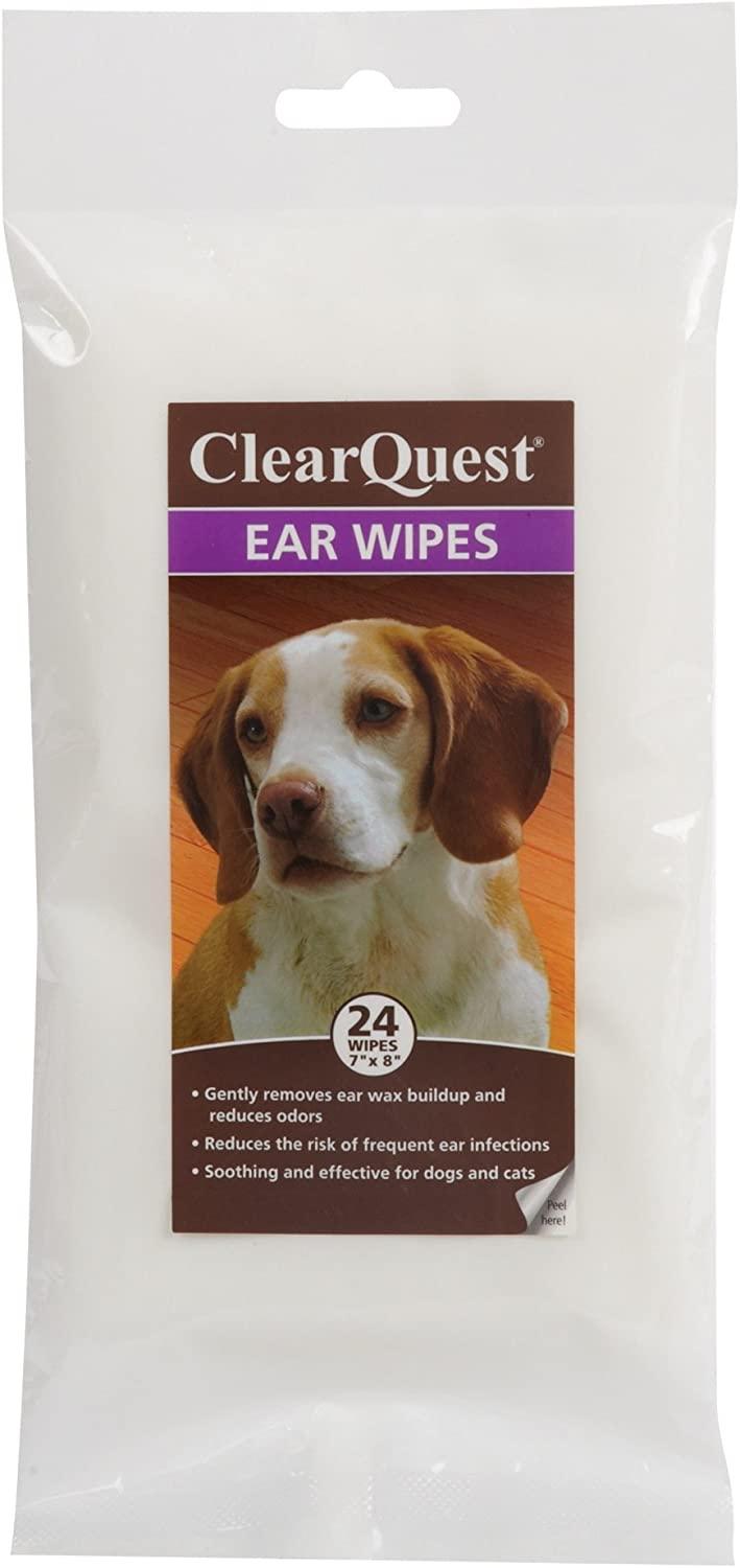 ClearQuest Pet Ear Wipes, 24-count