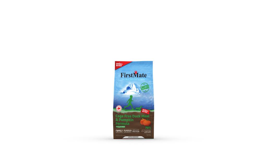 FirstMate Limited Ingredient Diet Cage Free Duck Meal & Pumpkin Small Bites Grain-Free Dry Dog Food