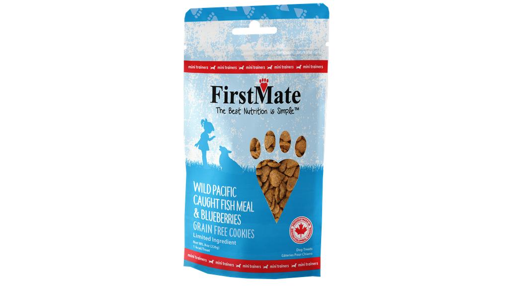 FirstMate Mini Trainers Wild Pacific Caught Fish Meal & Blueberries Dog Treats