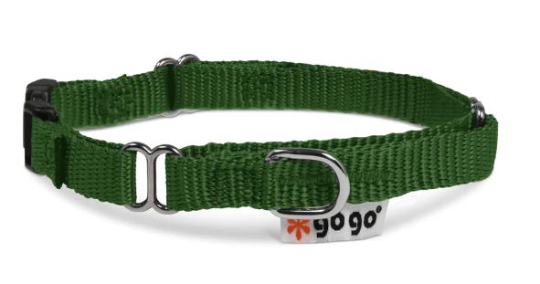 GoGo Adjustable Martingale Dog Collar, Green, Large
