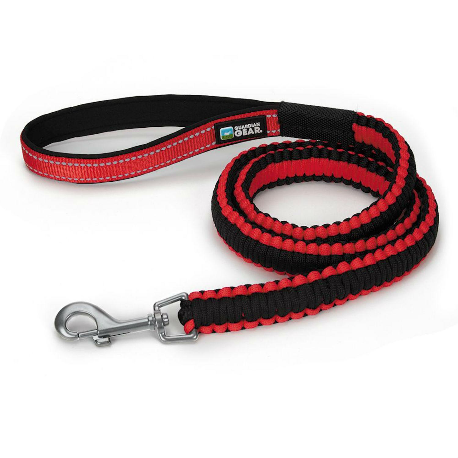 Guardian Gear Reflective Paracord Dog Lead, Red
