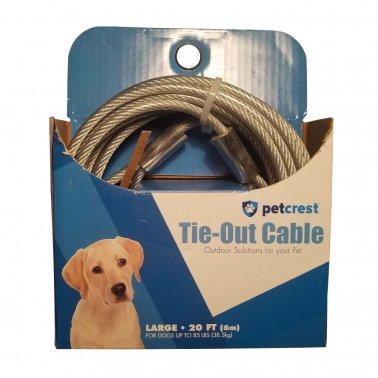 Petcrest Dog Tie Out Cable, Large, 20-ft