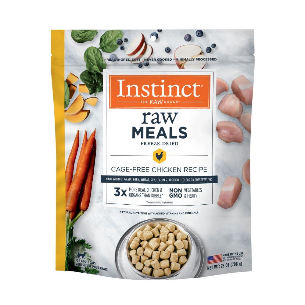 Instinct Raw Meals Cage-Free Chicken Freeze-Dried Cat Food, 25-oz