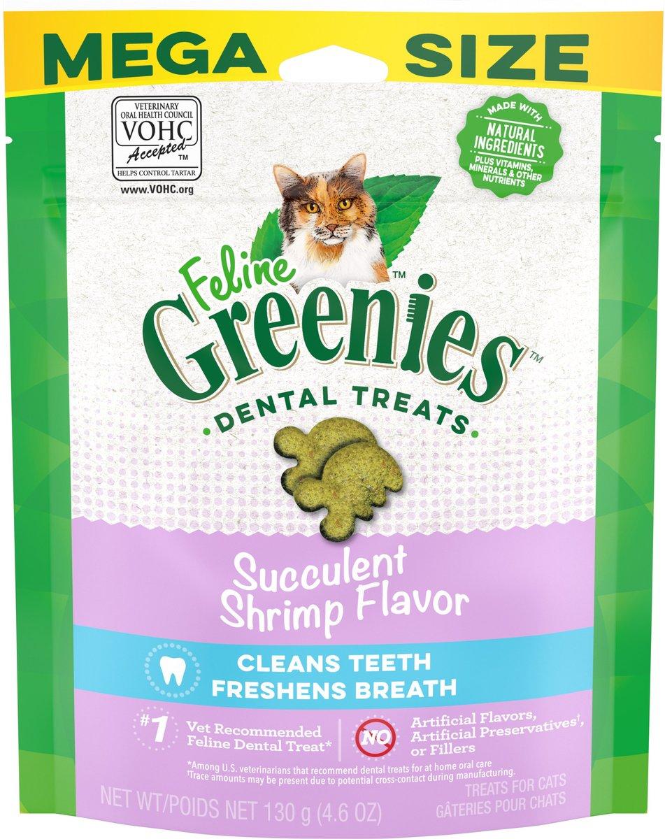 Feline Greenies Succlent Shrimp Dental Cat Treats, 4.6-oz