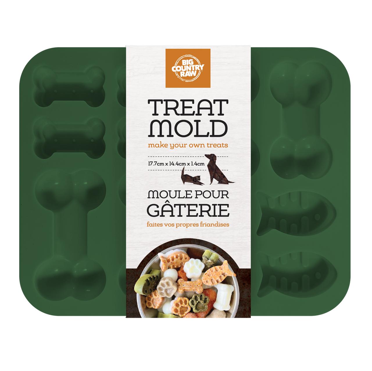 Big Country Raw Silicone Dog & Cat Treat Mold, Green, Small