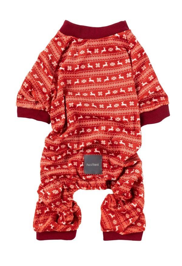 FuzzYard Reindeer Fairisle Dog Pajamas