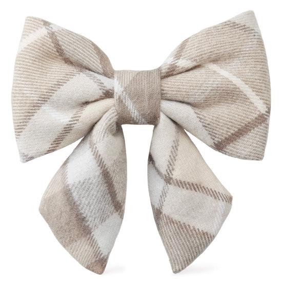 The Foggy Dog Lady Bow for Dogs, Andover Plaid Flannel, Small
