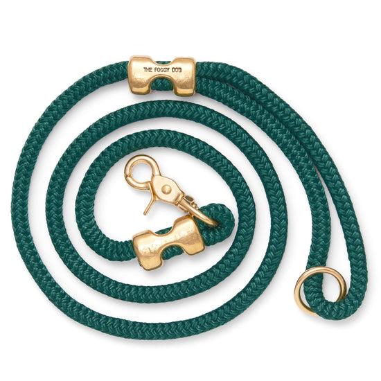 The Foggy Dog Marine Rope Leash for Dogs, Evergreen