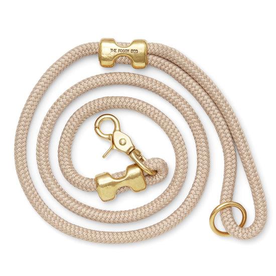 The Foggy Dog Marine Rope Leash for Dogs, Flax, Standard
