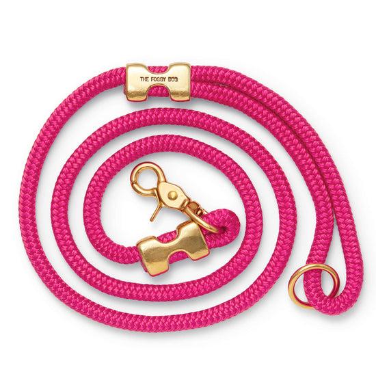 The Foggy Dog Marine Rope Leash for Dogs, Hot Pink