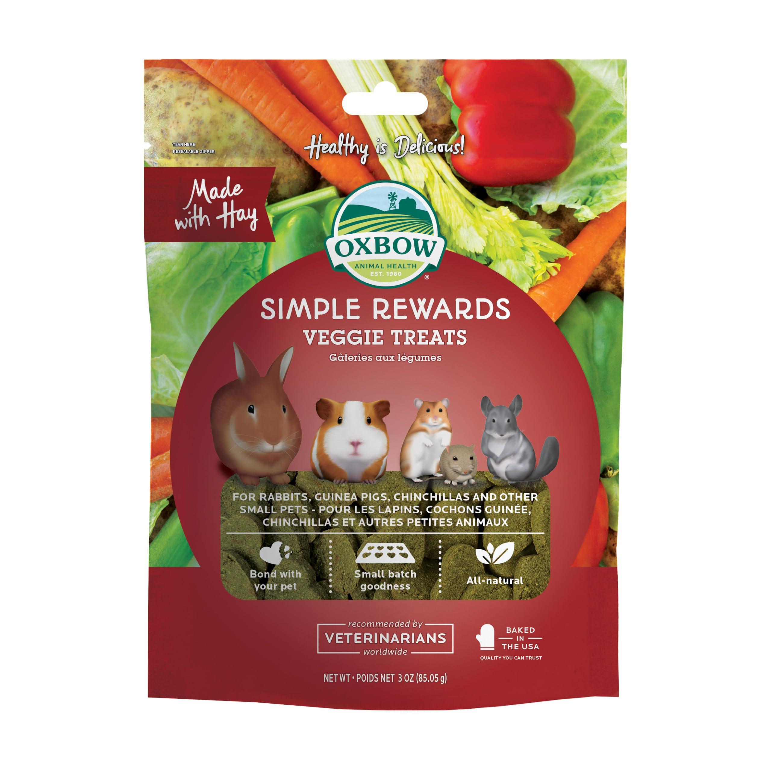 Oxbow Simple Rewards Veggie Baked Small Animal Treats, 2-oz (Size: 2-oz)