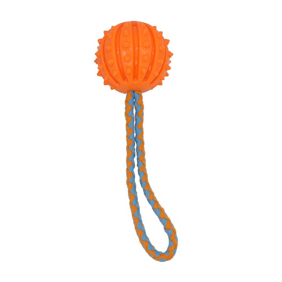 Petcrest Bumpy Ball Tugger Dog Toy