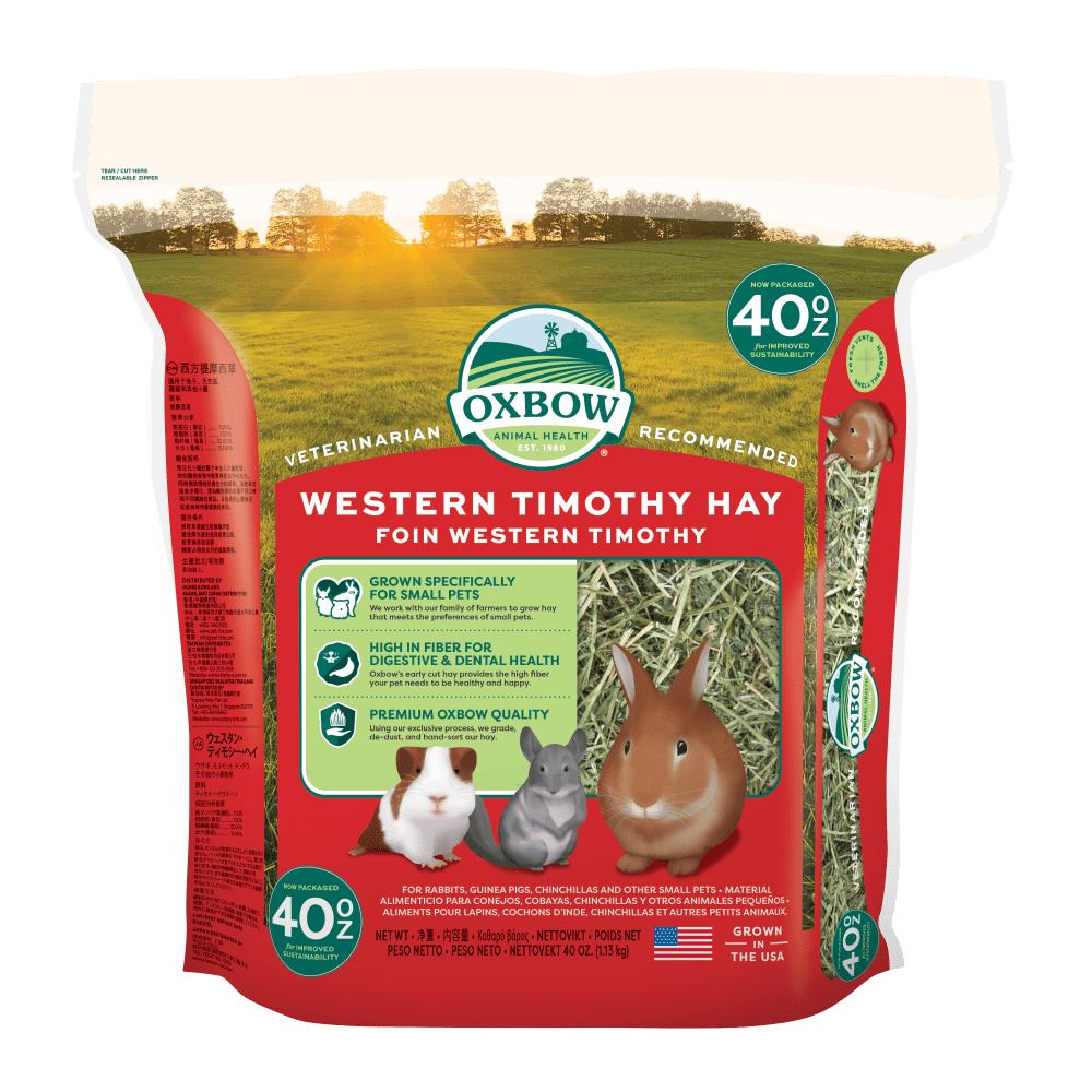 Oxbow Western Timothy Hay Small Animal Food, 40-oz