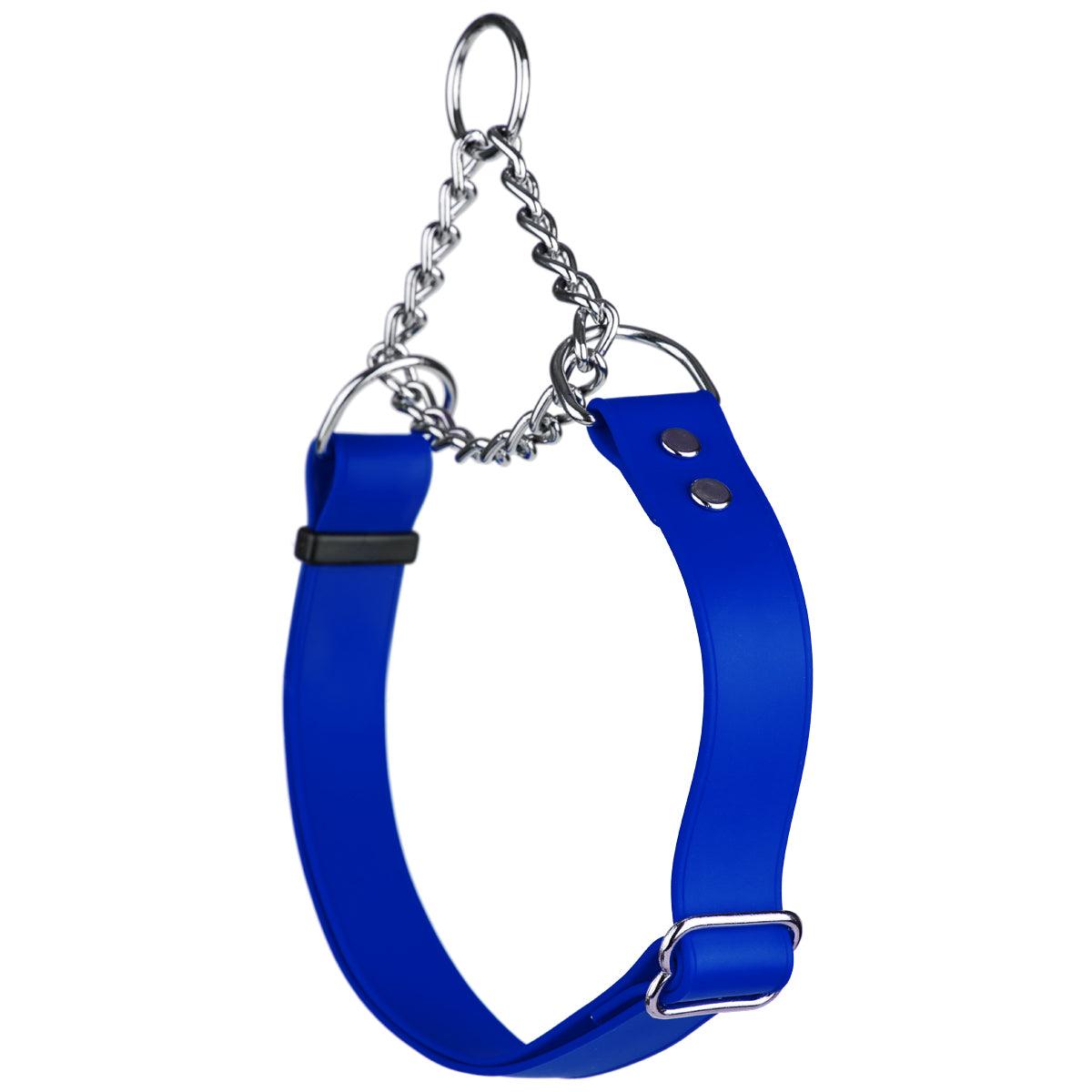 Dogline Biothane Adjustable Martingale Dog Collar, Royal Blue