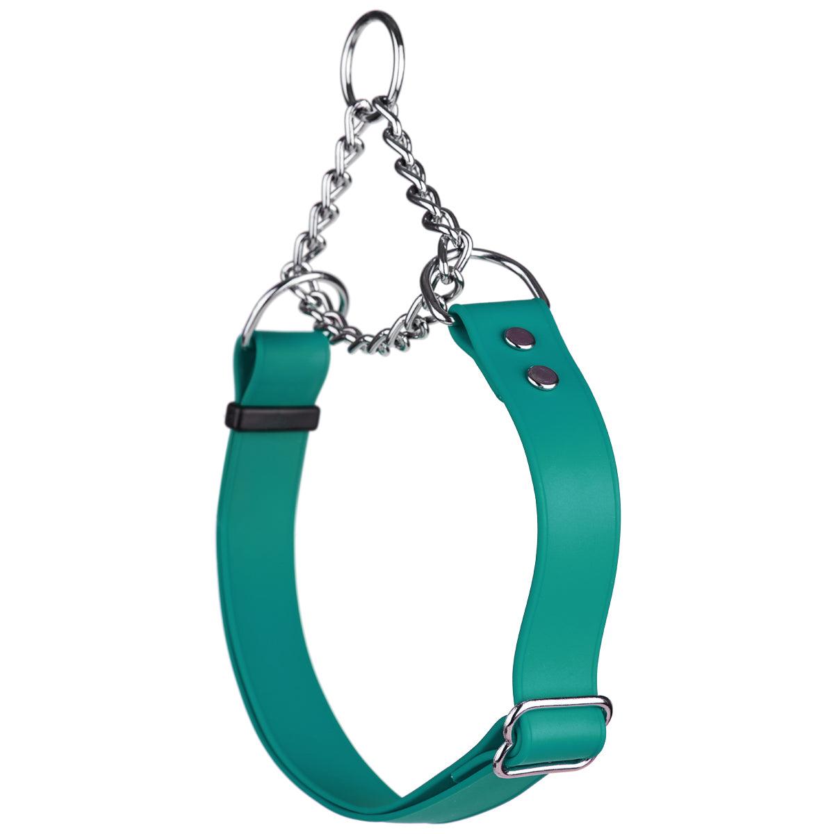 Dogline Biothane Adjustable Martingale Dog Collar, Teal