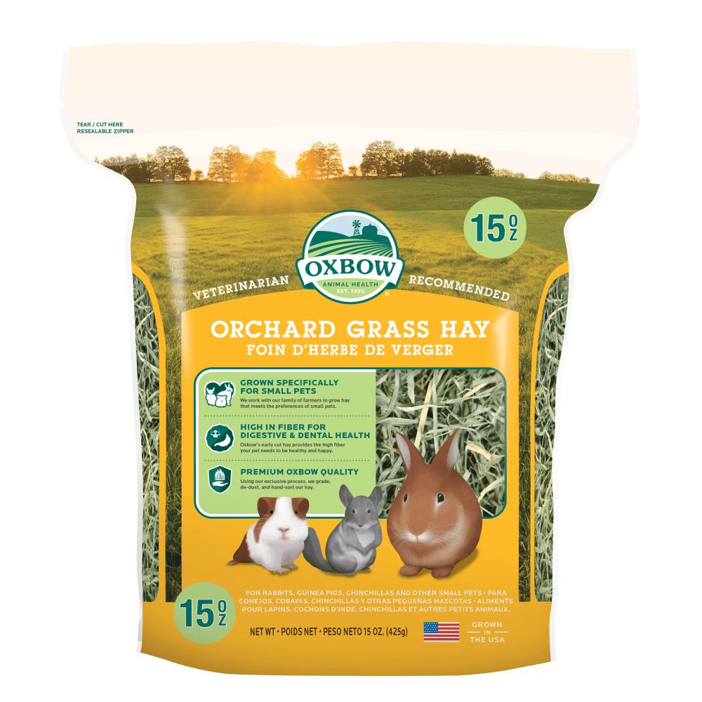 Oxbow Orchard Grass Hay Small Animal Food, 15-oz