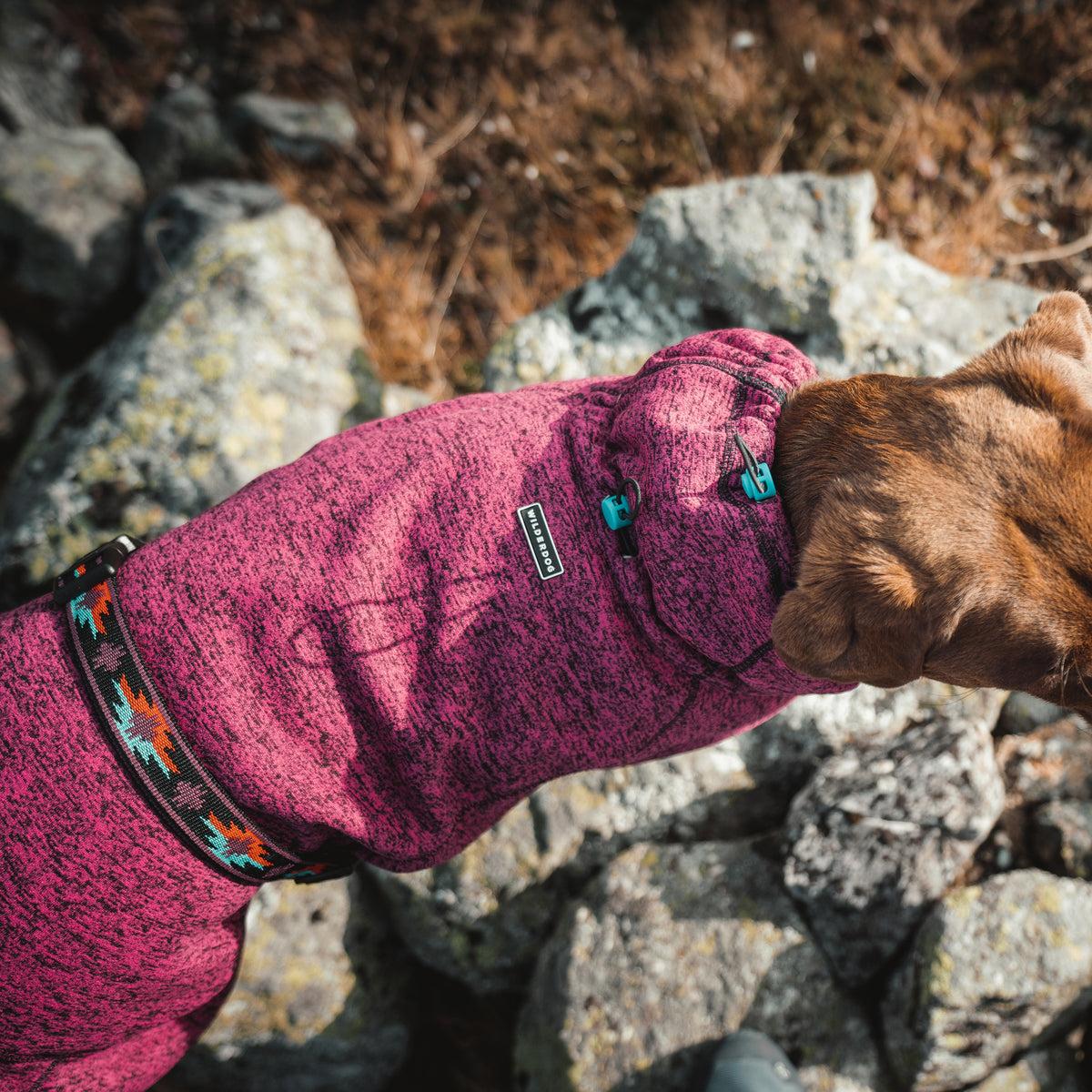 Wilderdog Fleece Dog Jacket, Berry, Small