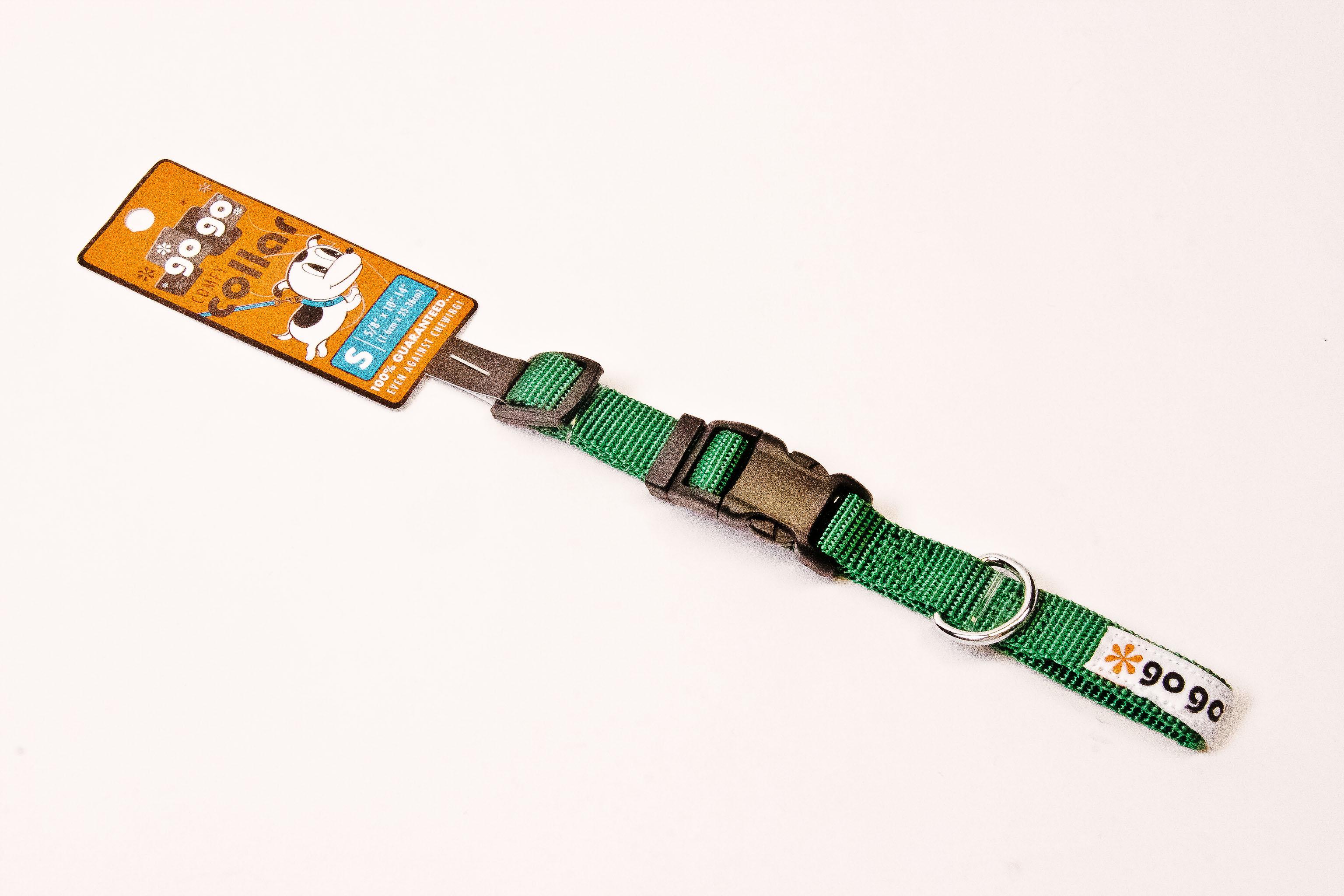 GoGo Comfy Dog Collar, Green, Small