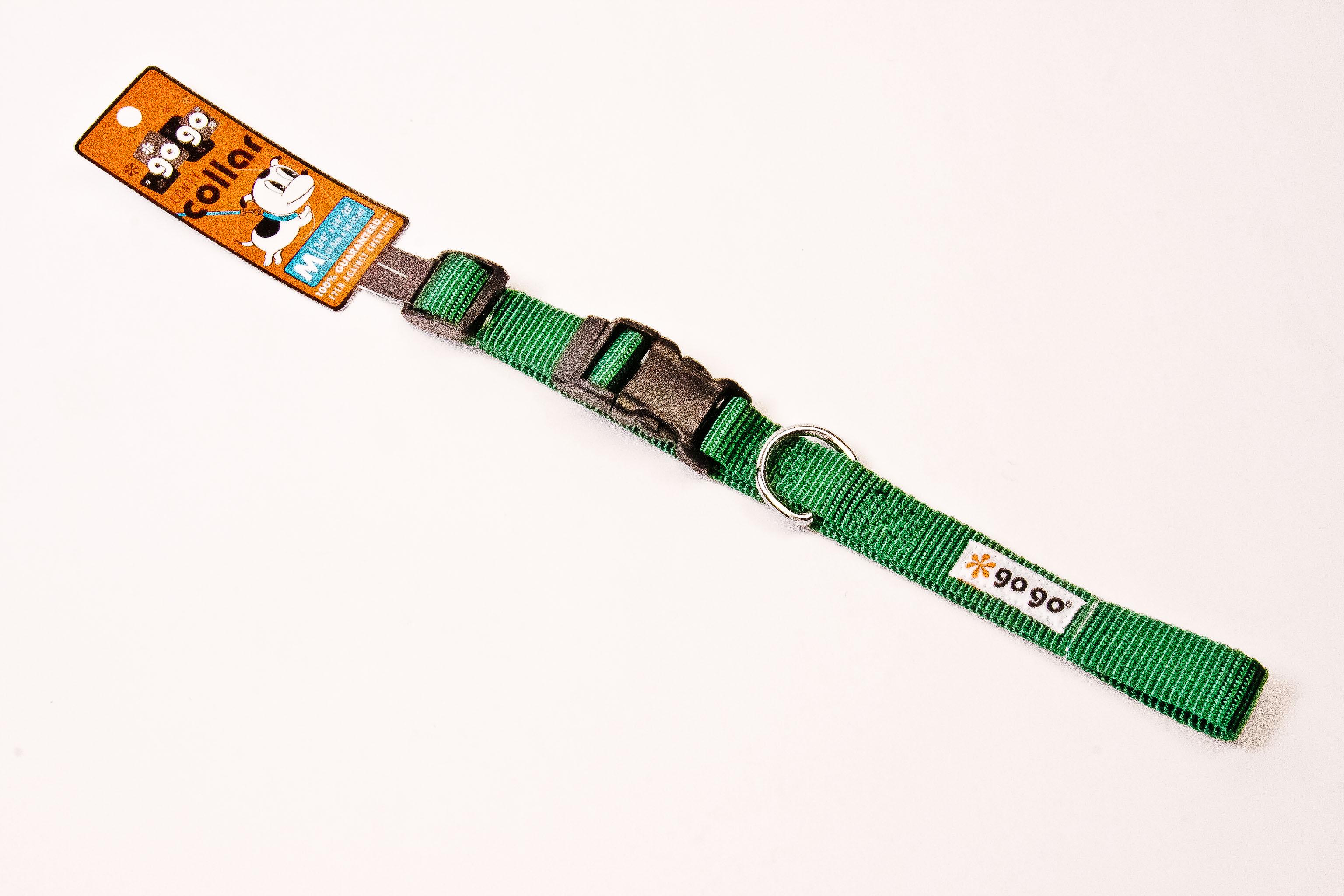 GoGo Comfy Dog Collar, Green, Medium