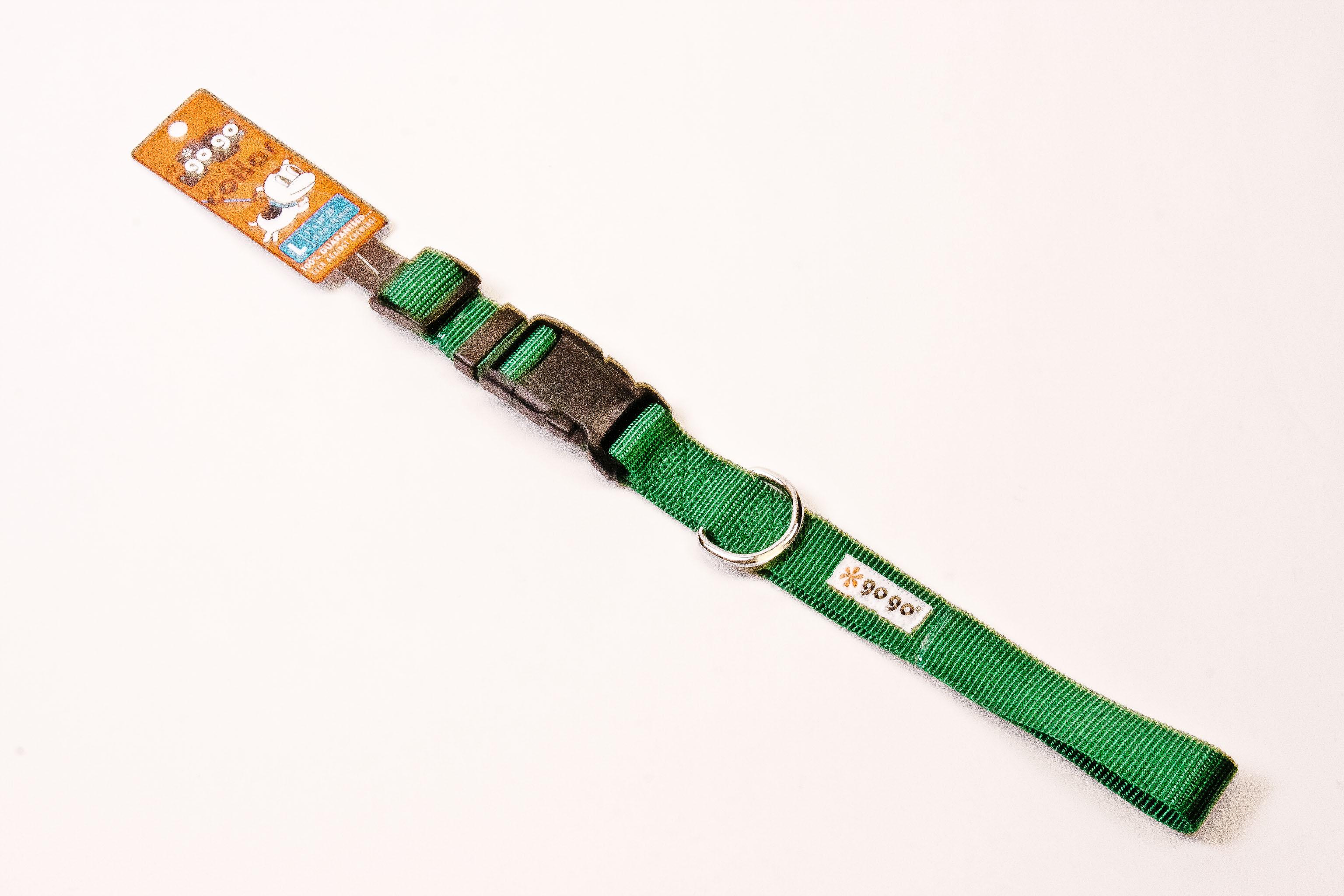 GoGo Comfy Dog Collar, Green, Large