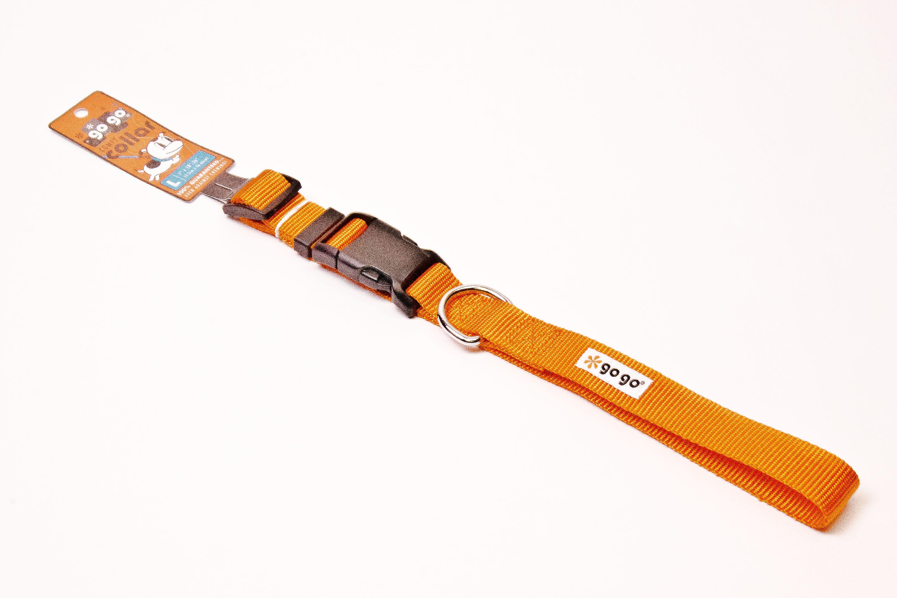 GoGo Comfy Dog Collar, Orange, Large