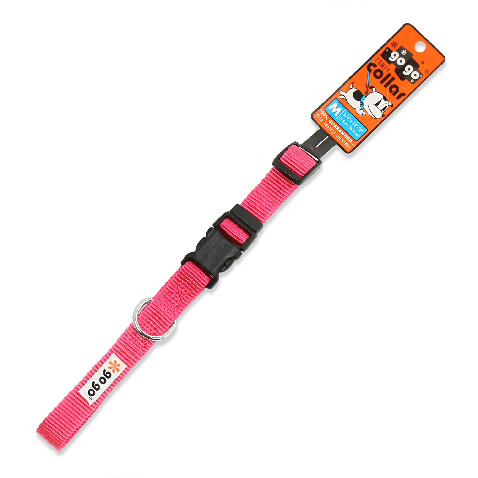 GoGo Comfy Dog Collar, Pink, Medium