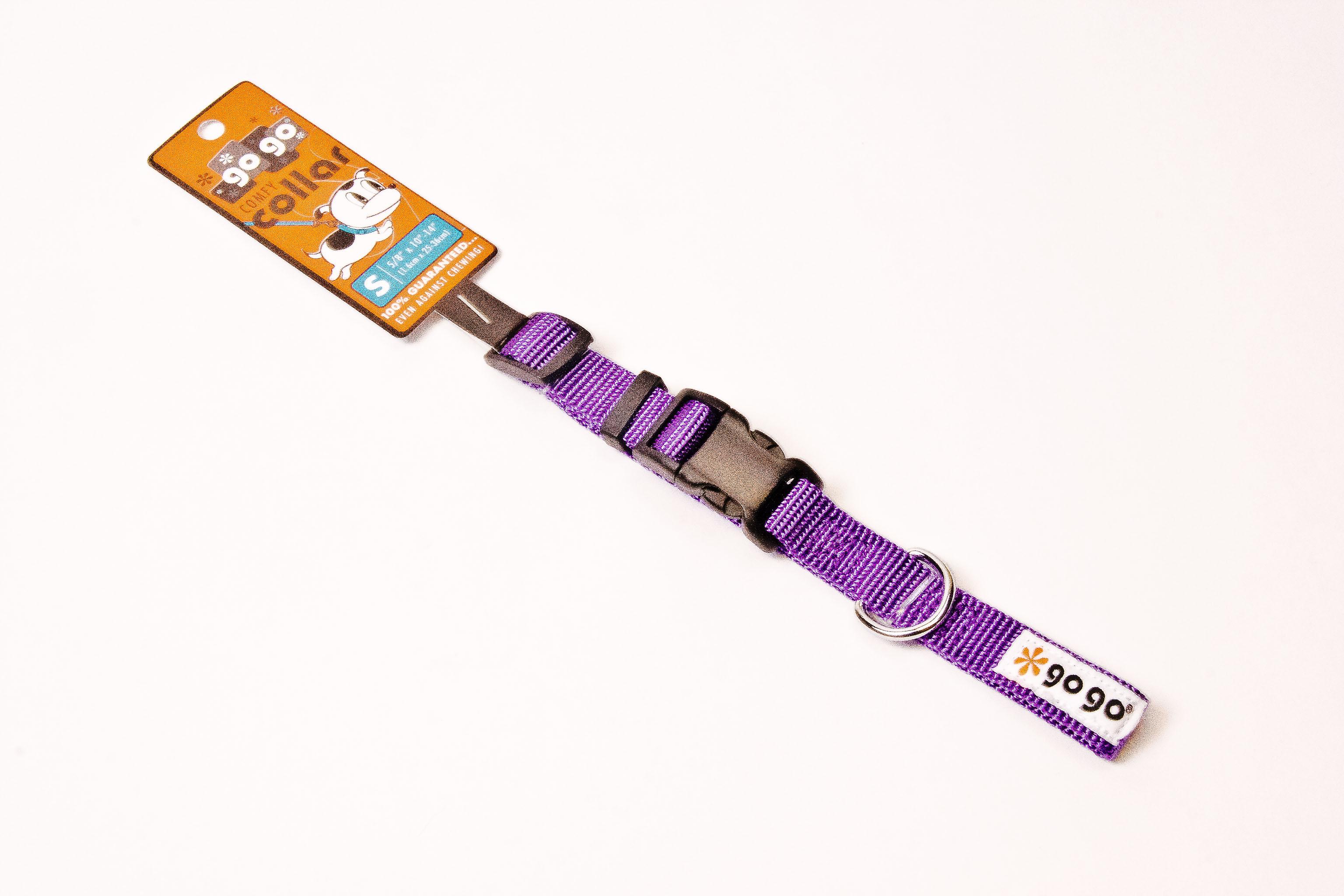 GoGo Comfy Dog Collar, Purple, Small