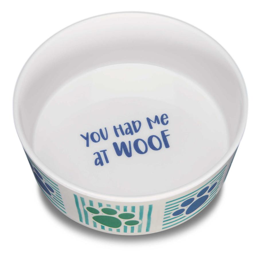 Loving Pets Dolce Moderna "You Had Me at Woof" Dog Bowl